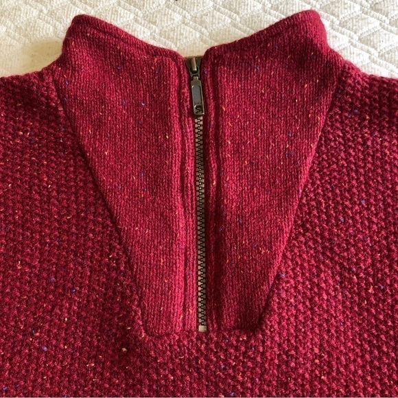 Orvis Wool Blend Quarter Zip Mock Neck Sweater - Picture 3 of 9